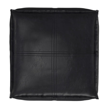 Brody Versatile Square Pouf, black leather, accent pouf by Unique Piece Furniture on Tampa Home & Garden Store