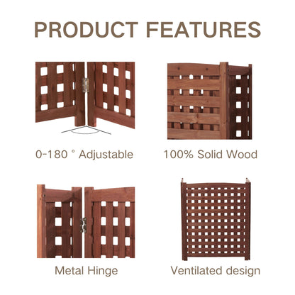 Three Wooden Fences and Outdoor AC Privacy