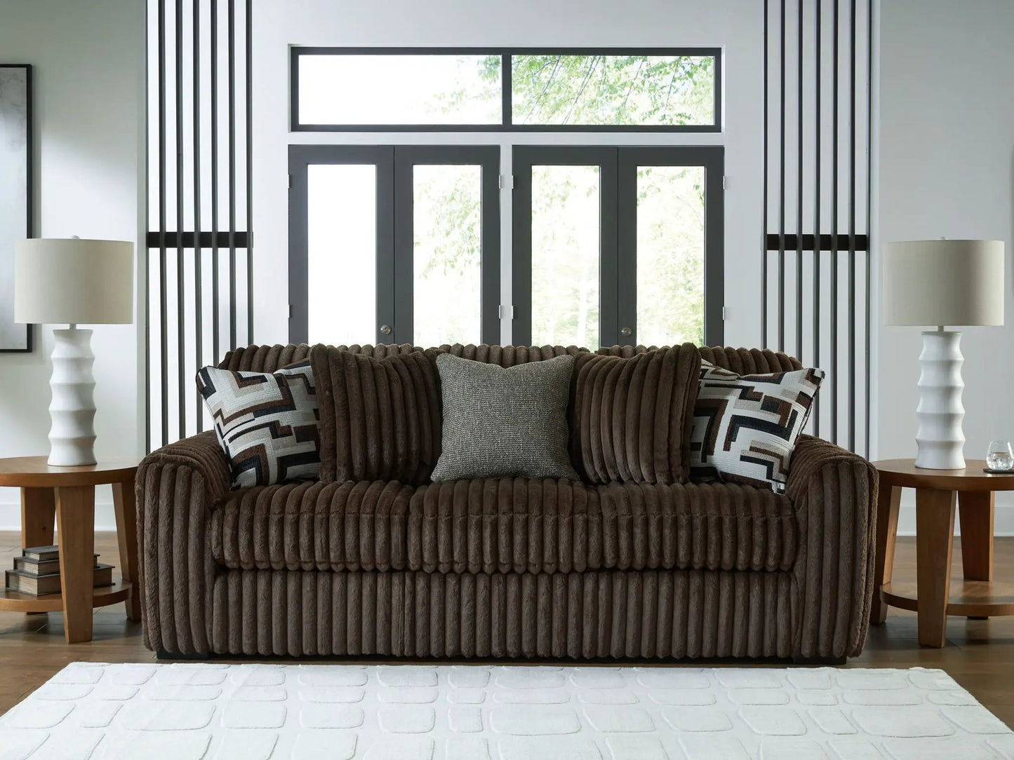 Midnight Madness Corduroy Sofa for Cozy Comfort
