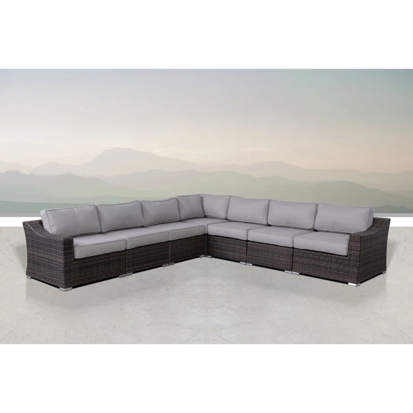 Fully Assembled Rattan Wicker Outdoor Sectional