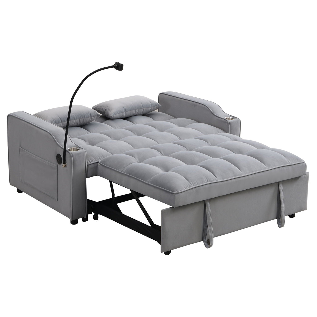 Modern Loveseat Futon Sofa with Pullout Bed