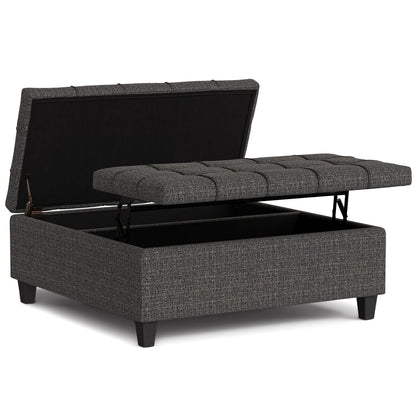 Harrison Upholstered Coffee Table Storage Ottoman