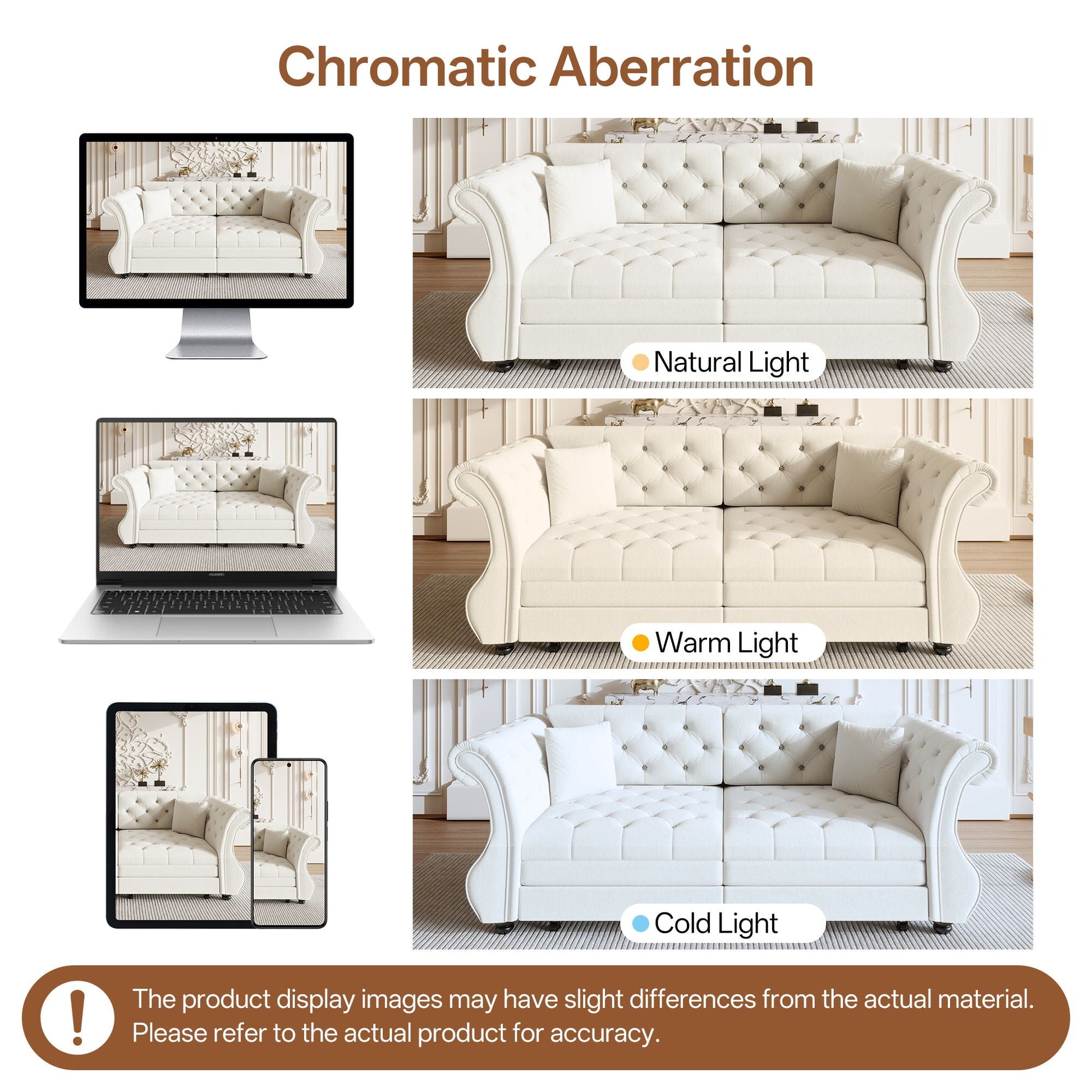 Oversized Chesterfield sofa bed in ivory with flower tufting and roll arms HouseOfZazla on Tampa Home & Garden Store