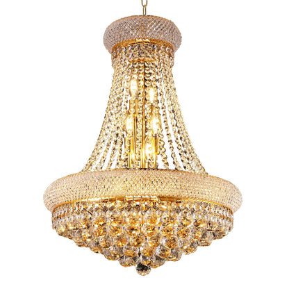 24-Inch gold crystal chandelier with 12 lights, French Empire style by HouseOfZazla on Tampa Home & Garden Store