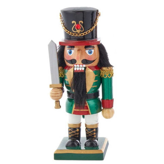 Stout Wooden Nutcracker - 9 Inch - Guard with Sword - Tampa Home & Garden Store