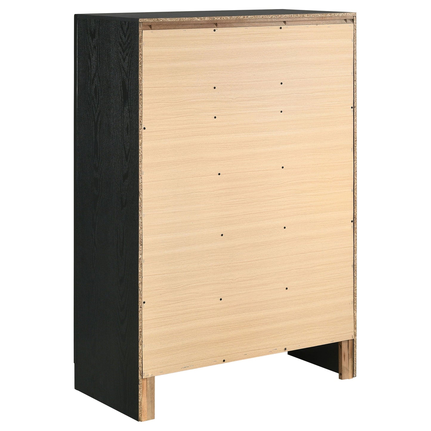 Corbin Glittering 4 Piece Bedroom Set HouseOfZazla black sides natural plywood fronts on Tampa Home & Garden Store