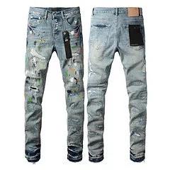FLIPSTYLEZLLC High Street Jeans blue distressed slim fit denim pair for men two on Tampa Home & Garden Store