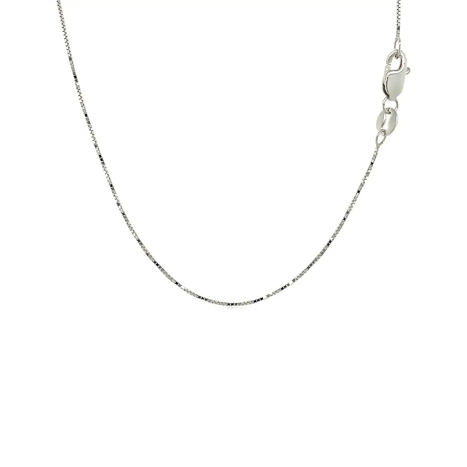 18k white gold box chain 0.6mm necklace with square links and lobster clasp by Bids.com on Tampa Home & Garden Store