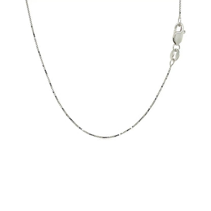 18k white gold box chain 0.6mm necklace with square links and lobster clasp by Bids.com on Tampa Home & Garden Store