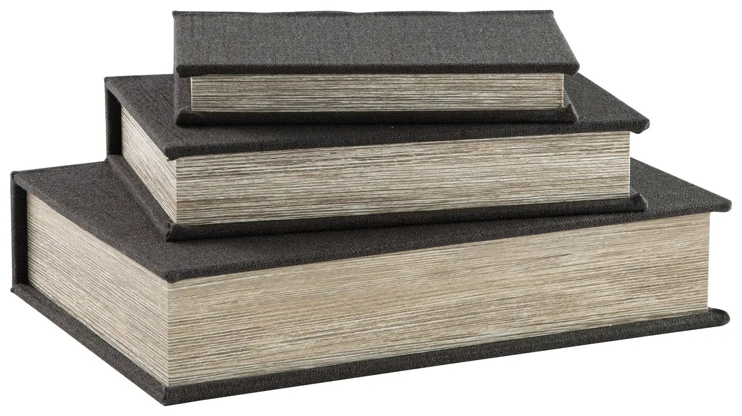 Jolina Linen Box Set of 3 Keepsake Boxes