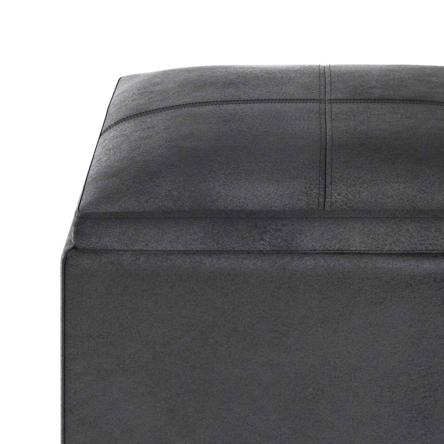 Rockwood Upholstered Cube Ottoman with Tray