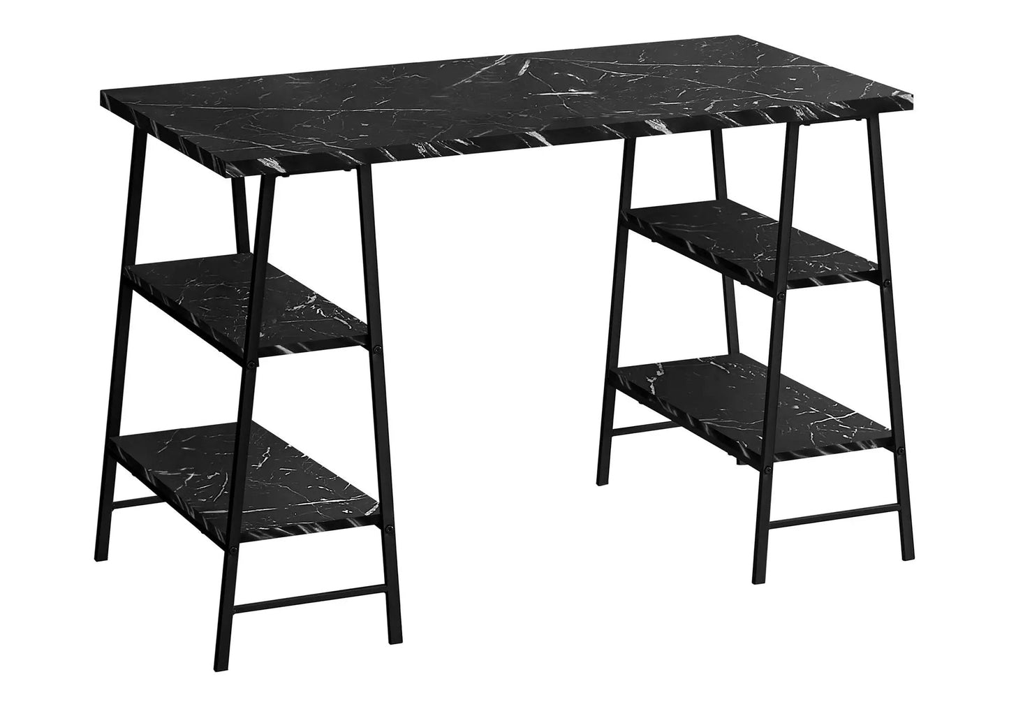 Industrial Computer Desk with Shelves for Home