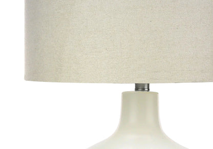 Table lamp cream shade and ceramic base in contemporary style by Unique Piece Furniture on Tampa Home & Garden Store