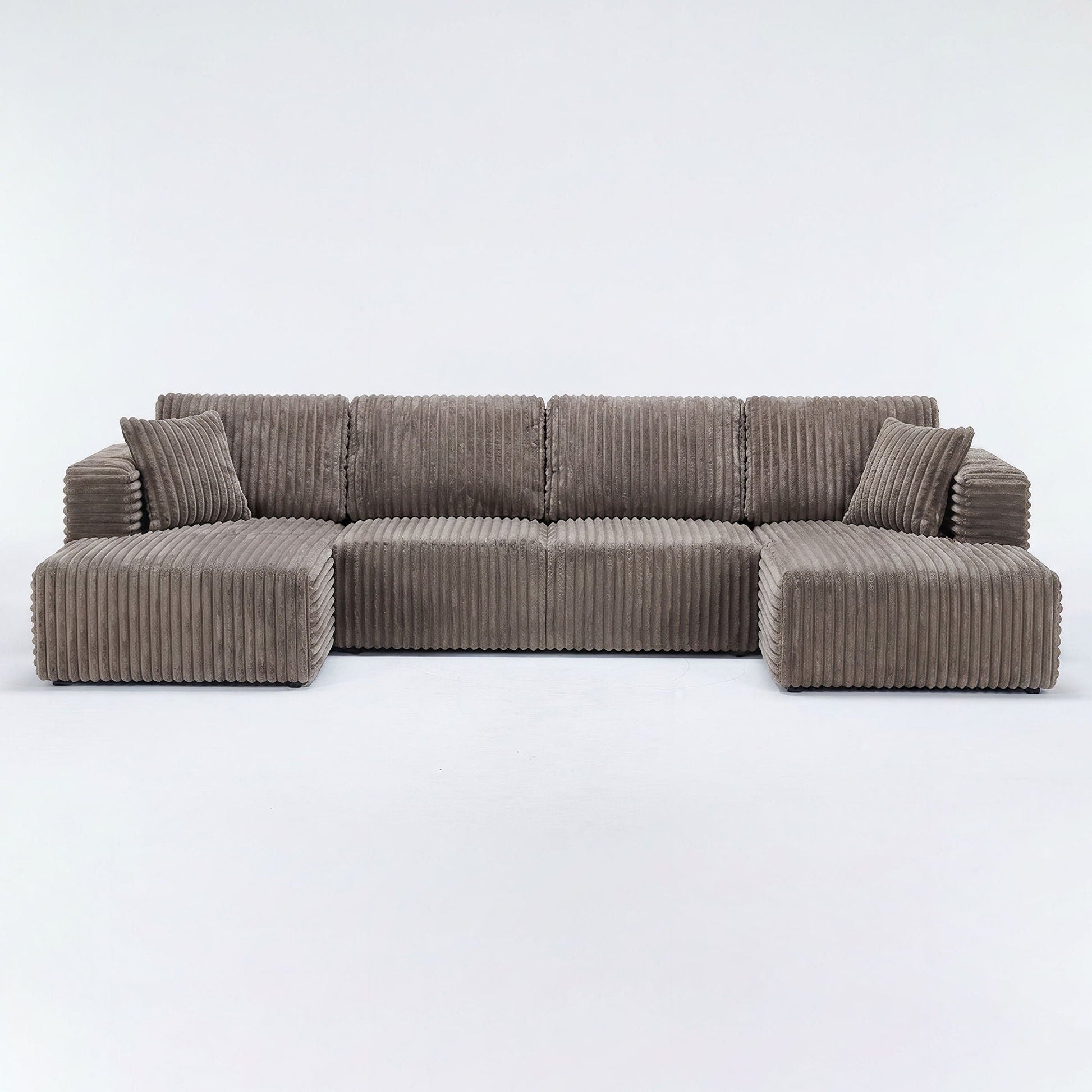 U-Shape modular sectional sofa in corduroy by HouseOfZazla on Tampa Home & Garden Store