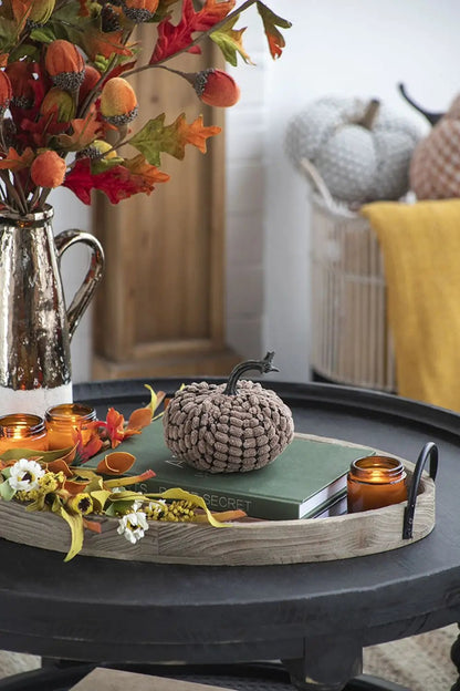 Weighted Pumpkin Ornament for Harvest Decor