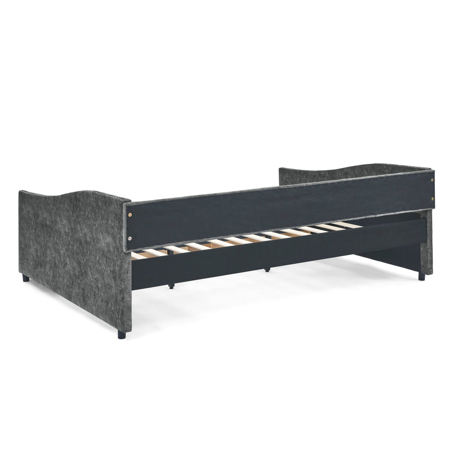 Upholstered Tufted Daybed with Storage Drawers