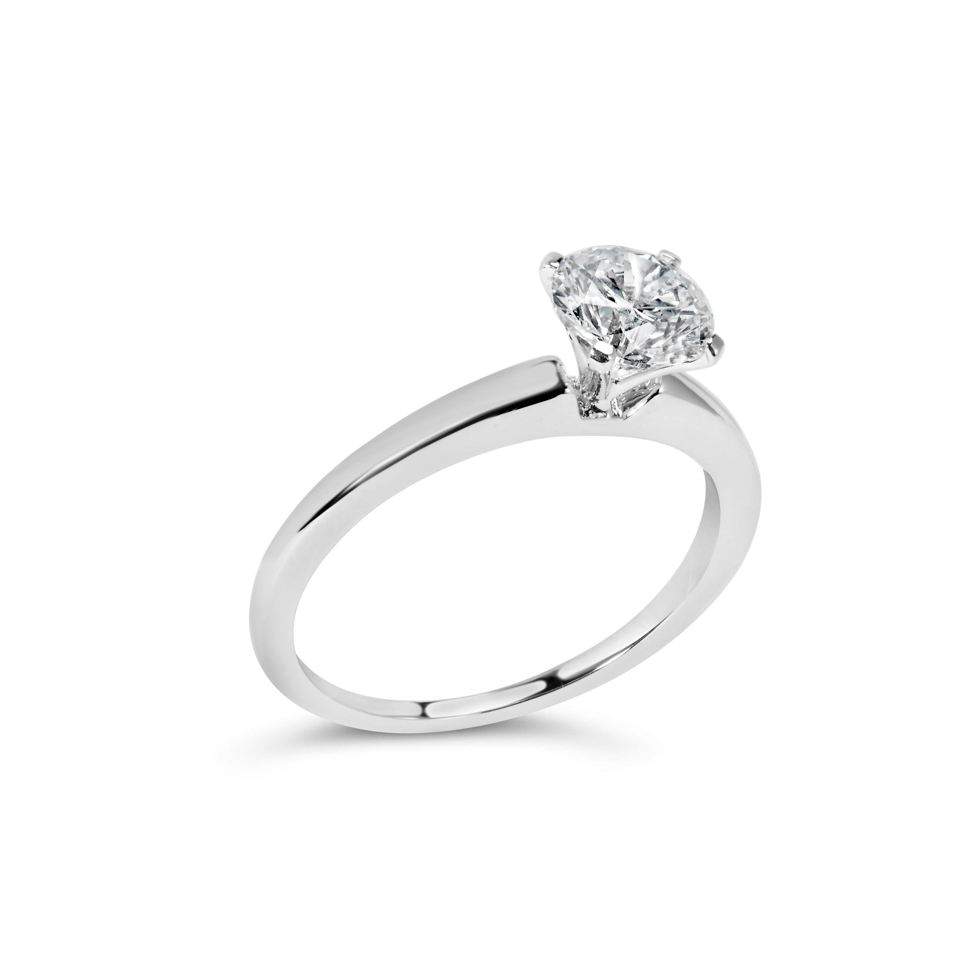 14K white gold solitaire ring, size 7, pear-cut lab-grown diamond 1.0 Cttw, F-G VS2-SI1 on Tampa Home & Garden Store