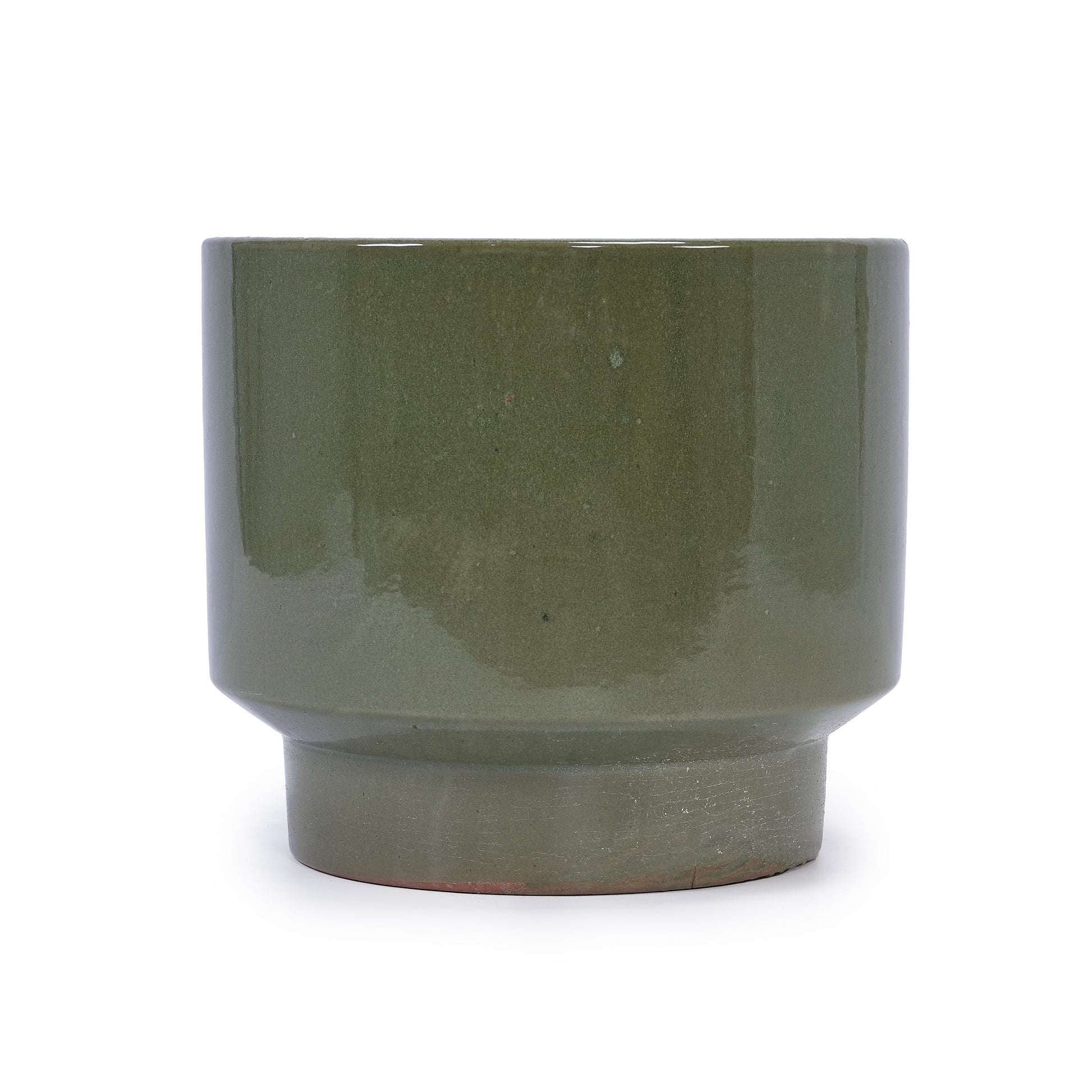 3-piece ceramic flowerpot set antique light green glaze by HouseOfZazla on Tampa Home & Garden Store