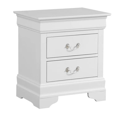 Traditional Nightstand Carved Bases and Curves