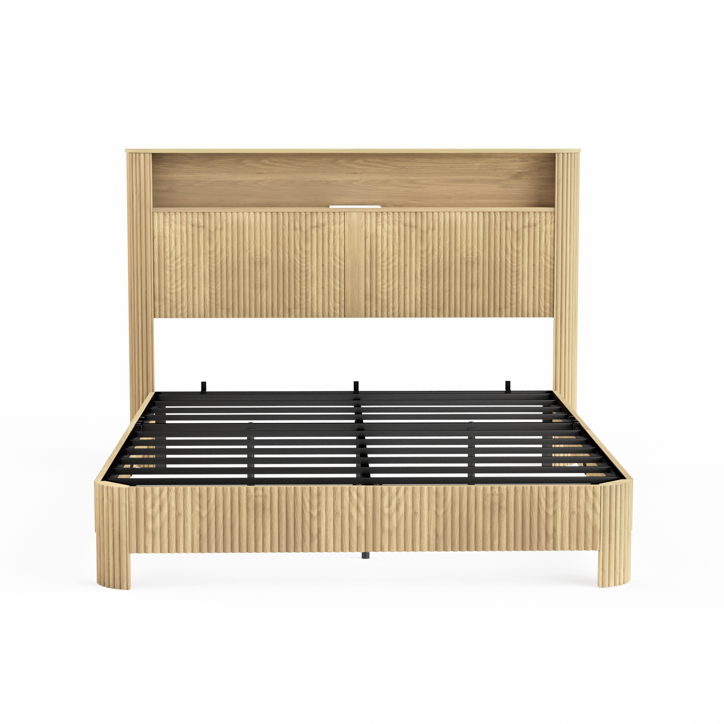 Queen Modern Bed Frame and Charging Station