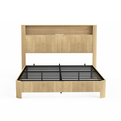 Queen Modern Bed Frame and Charging Station