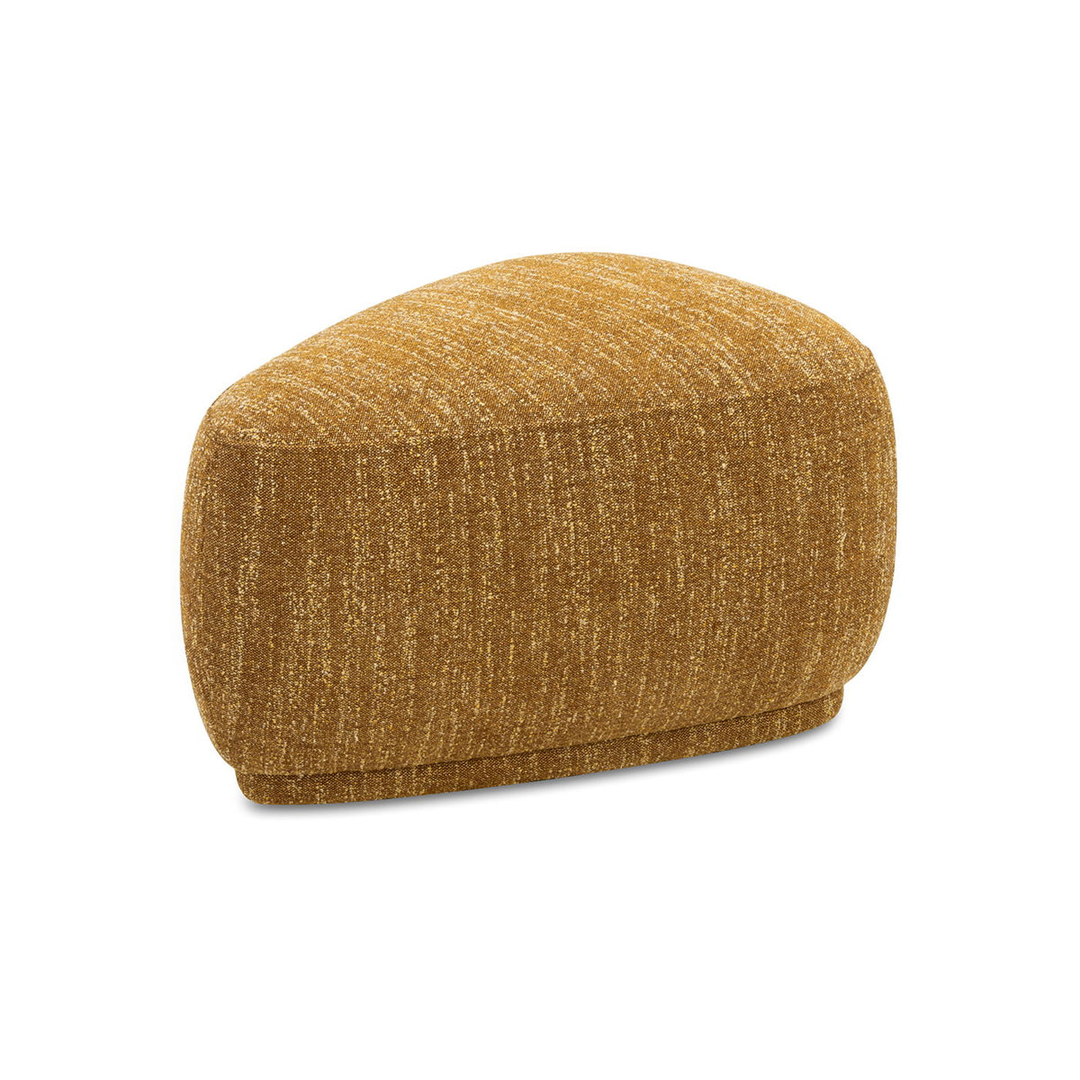 Pebble rounded triangle cocktail ottoman upholstered in mustard yellow fabric HouseOfZazla on Tampa Home & Garden Store
