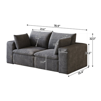 Cloud Sofa in Corduroy and Modular Fabric