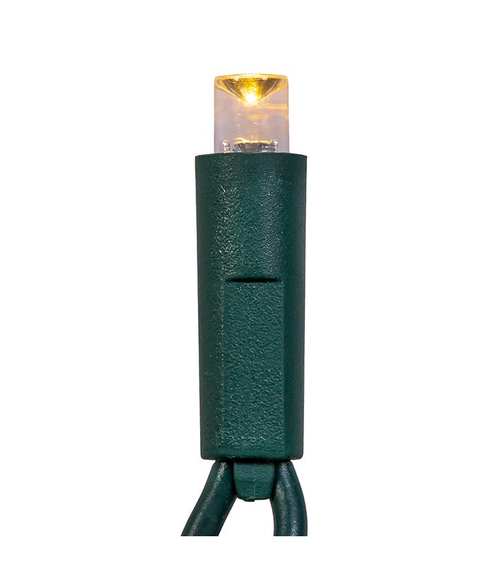 50-Light 5mm Warm White LED Green Wire Light Set from The Country Christmas Loft on Tampa Home & Garden Store