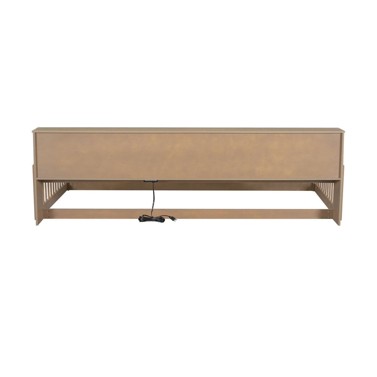Floor bed with storage cabinets and USB ports by HouseOfZazla in light wood finish on Tampa Home & Garden Store