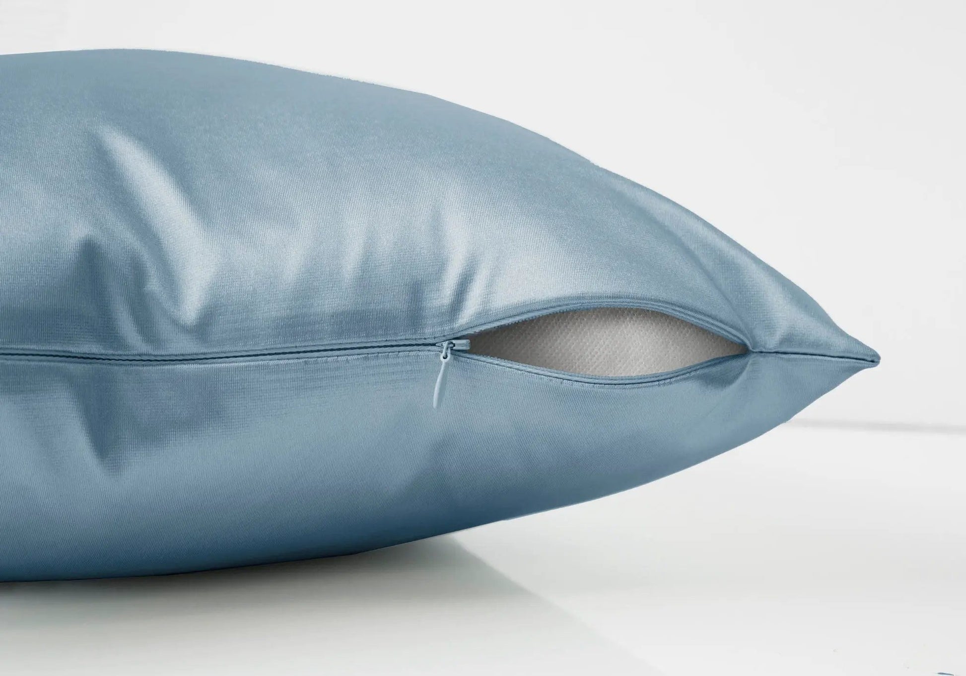 Square blue throw pillow hypoallergenic, zipper insert included, by Unique Piece Furniture on Tampa Home & Garden Store
