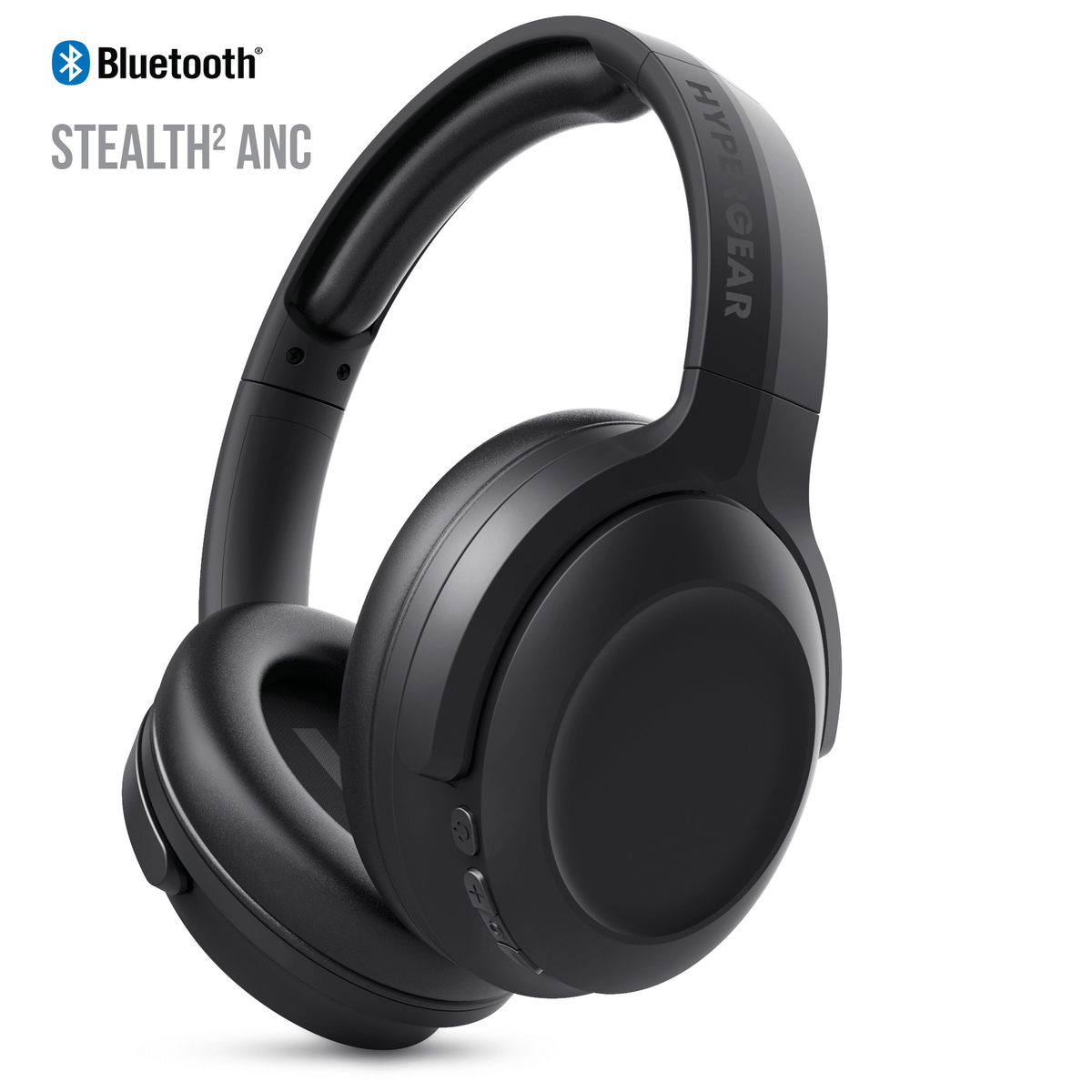 Stealth2 ANC Wireless Headphones Bluetooth logo black over-ear design by Best Product Finds on Tampa Home & Garden Store