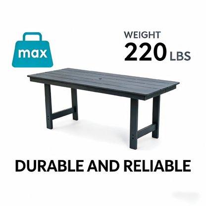 HDPE Patio Dining Set and Four Outdoor Chairs