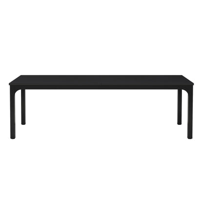 Rectangle dining table for 6-8 people with metal legs, black finish and clean lines on Tampa Home & Garden Store