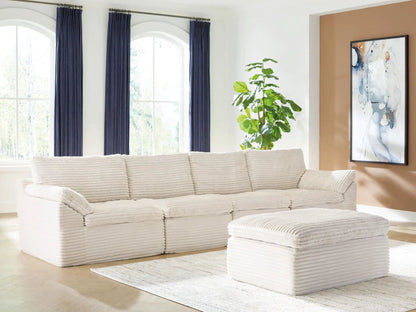 Fannin 4-piece ivory stationary sectional with ottoman by Unique Piece Furniture on Tampa Home & Garden Store