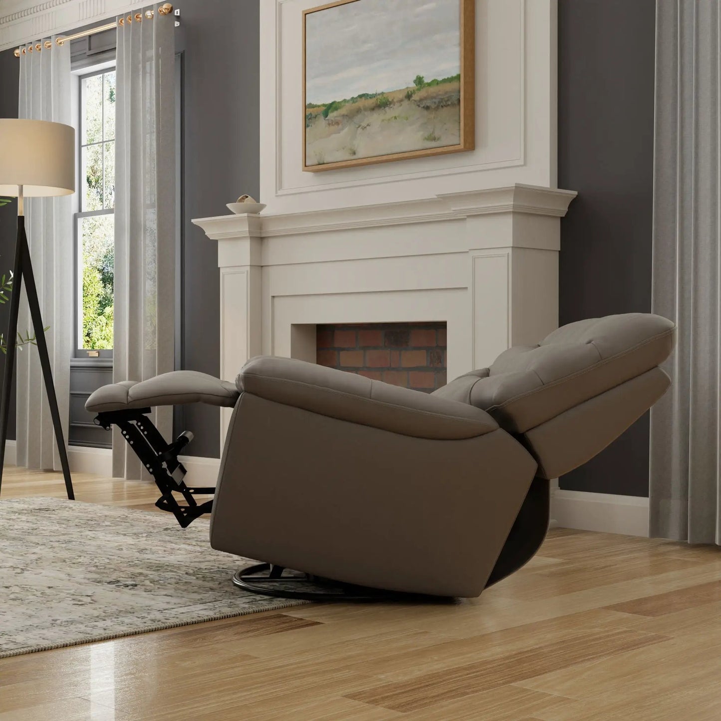 Oslo Antelope Swivel Glider Recliner Footrest