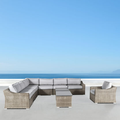 Durable Aluminum Wicker Sofa and Cushions