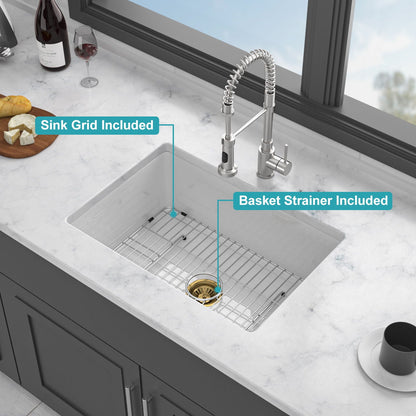 The Dual Mount Ceramic Single Bowl Kitchen Sink