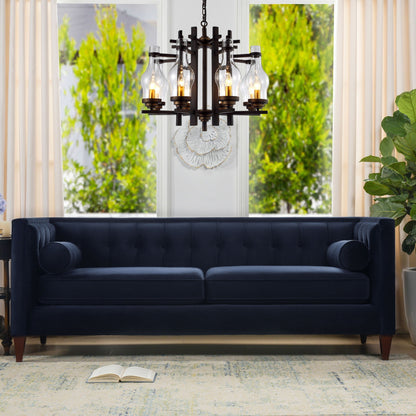 Modern Tuxedo Tufted Sofa With Comfort Support
