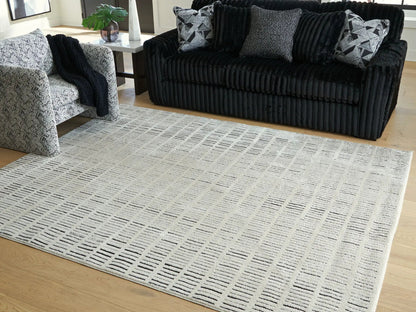 Turinwith Rug Ivory and Black Stripe Area Rug