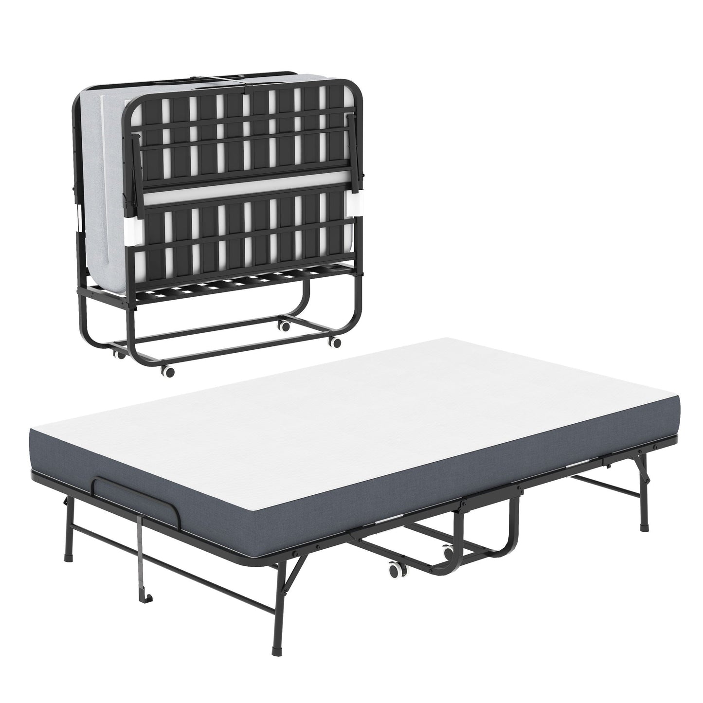 Twin Wide Memory Foam Bed and Rollaway Cot