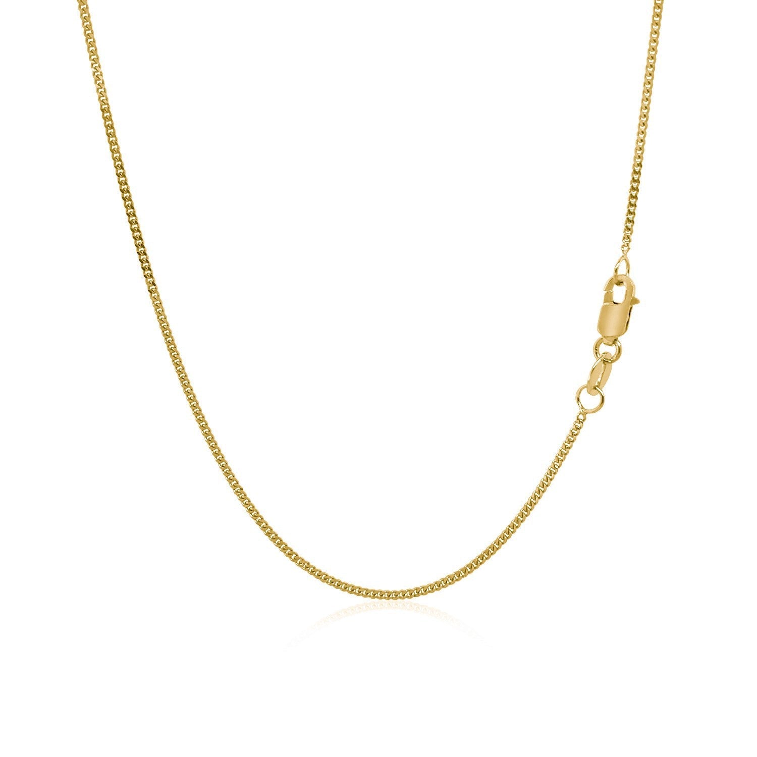 14k yellow gold Gourette chain necklace 1.0mm, lobster clasp, by Bids.com on Tampa Home & Garden Store