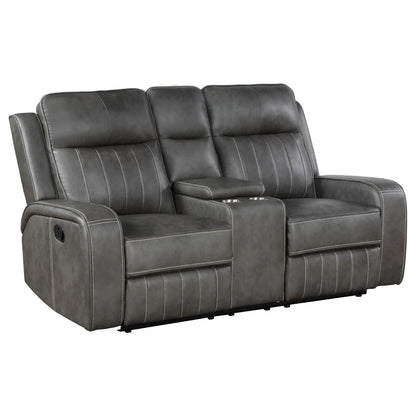 Forrest 2 Piece Motion Reclining Sofa Set gray faux leather HouseOfZazla on Tampa Home & Garden Store