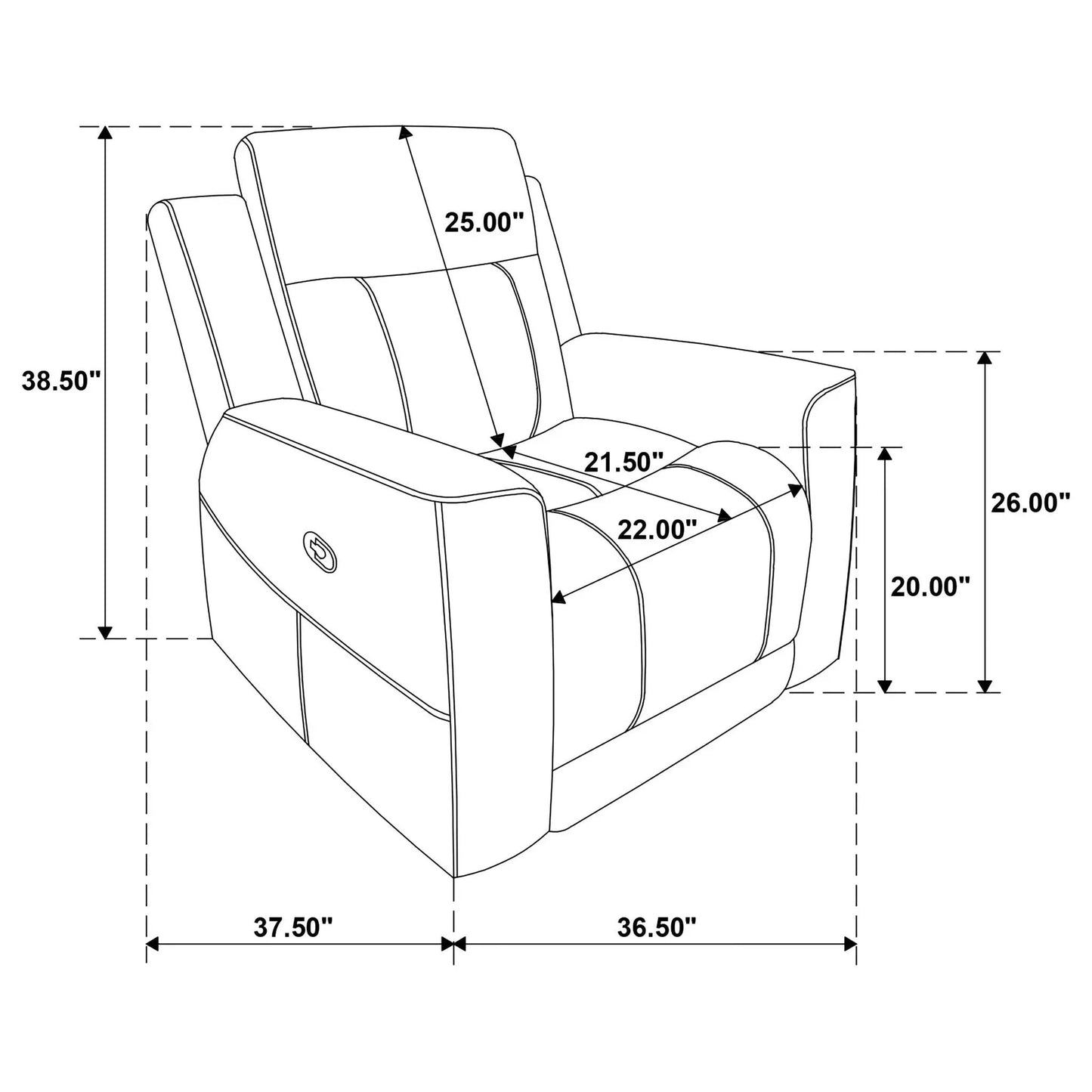 Slater taupe upholstered recliner chair manual recline by Unique Piece Furniture on Tampa Home & Garden Store