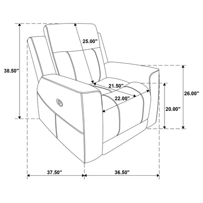 Slater taupe upholstered recliner chair manual recline by Unique Piece Furniture on Tampa Home & Garden Store