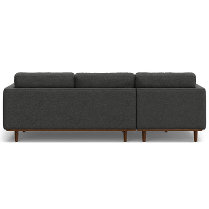 Morrison Upholstered Sectional Sofa, dark gray fabric with wooden legs HouseOfZazla on Tampa Home & Garden Store