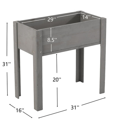 Raised Garden Bed with Legs elevated planter box for outdoor plants gray HouseOfZazla on Tampa Home & Garden Store