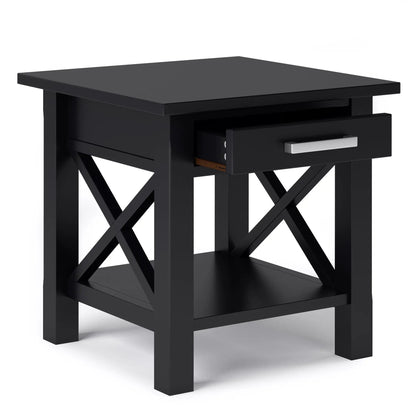 Kitchener black-finish console table with X-brace legs by Unique Piece Furniture on Tampa Home & Garden Store