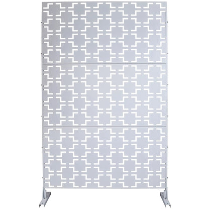 Outdoor & Indoor gray metal privacy freestanding decorative screen on Tampa Home & Garden Store