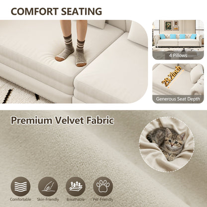 Designer Velvet Chesterfield Sofa and Bed