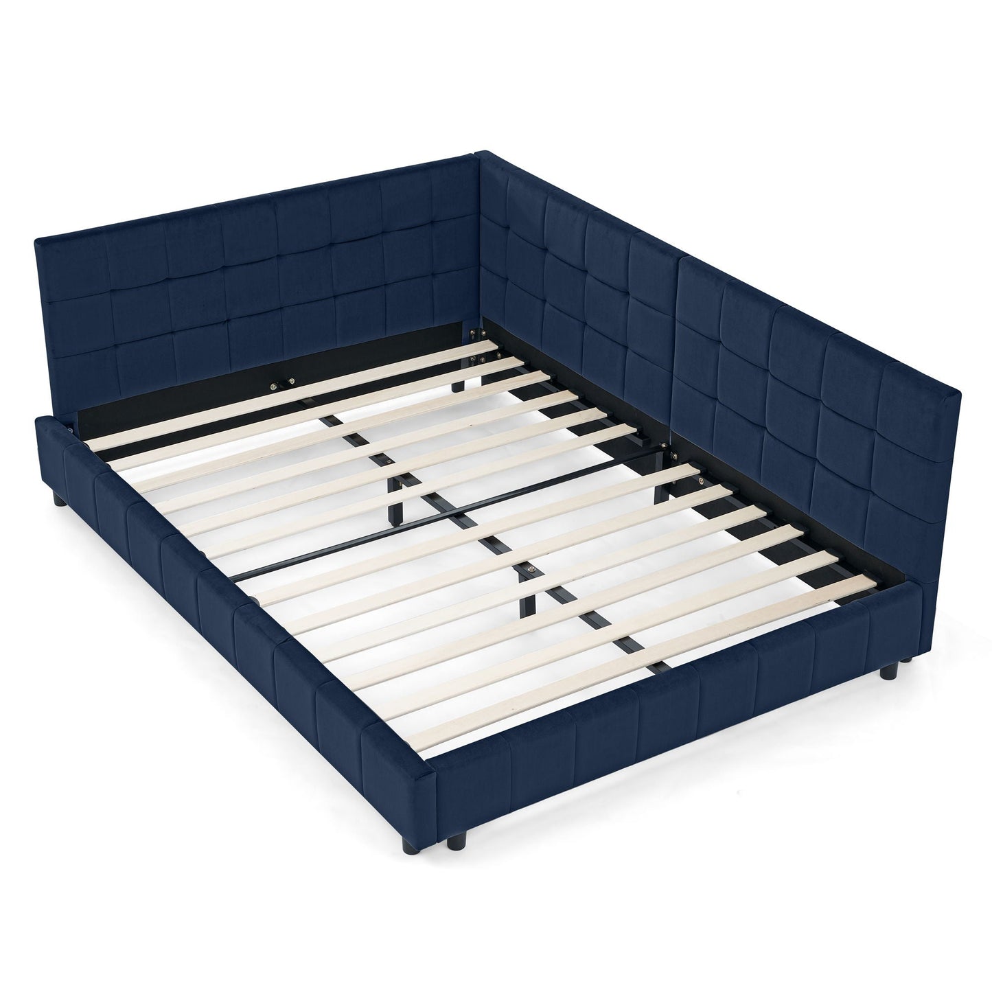Mid-Century Upholstered Bed Frame and Backrest